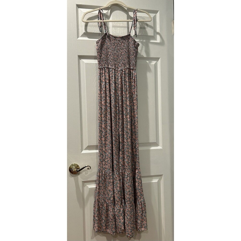 Pink Lily Summer Jumpsuit W/Flared Bottoms Size M